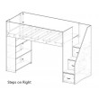 Cubby House Bunk Bed With Open Shelves and Easy Climb Steps